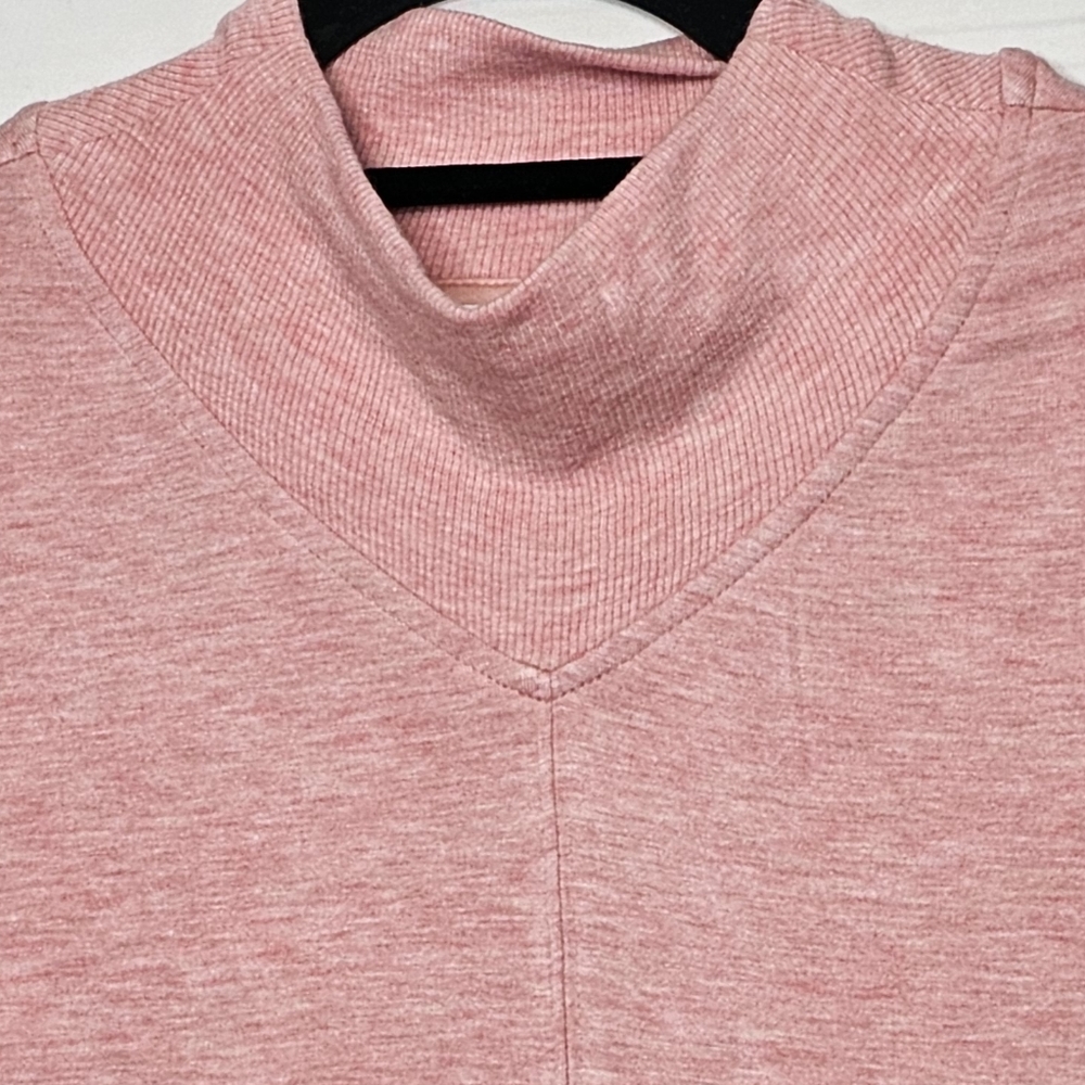 Athleta Pink Mock Neck Athletic Top - Picture 3 of 12